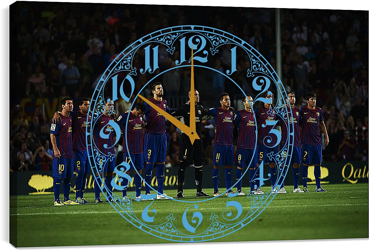 Часы картина - ФК Барселона. FC Barcelona