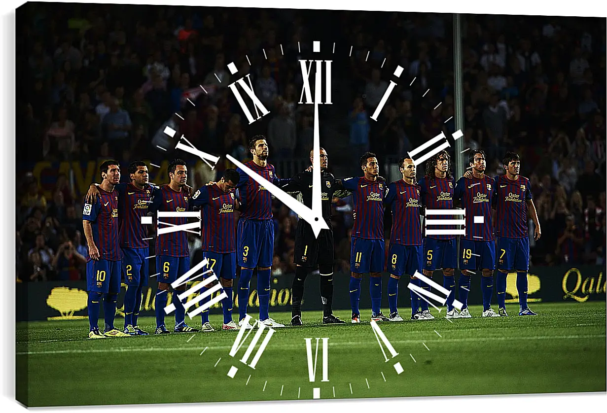 Часы картина - ФК Барселона. FC Barcelona