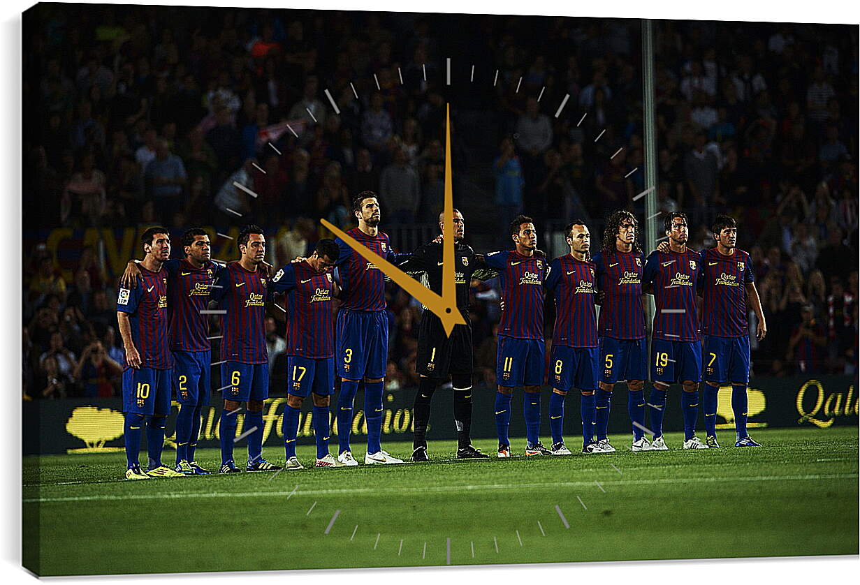 Часы картина - ФК Барселона. FC Barcelona