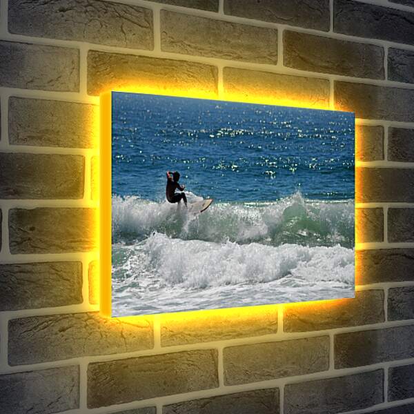 Лайтбокс световая панель - Сёрфинг на небольших волнах