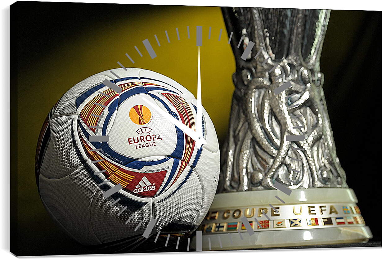 Часы картина - Мяч и кубок УЕФА