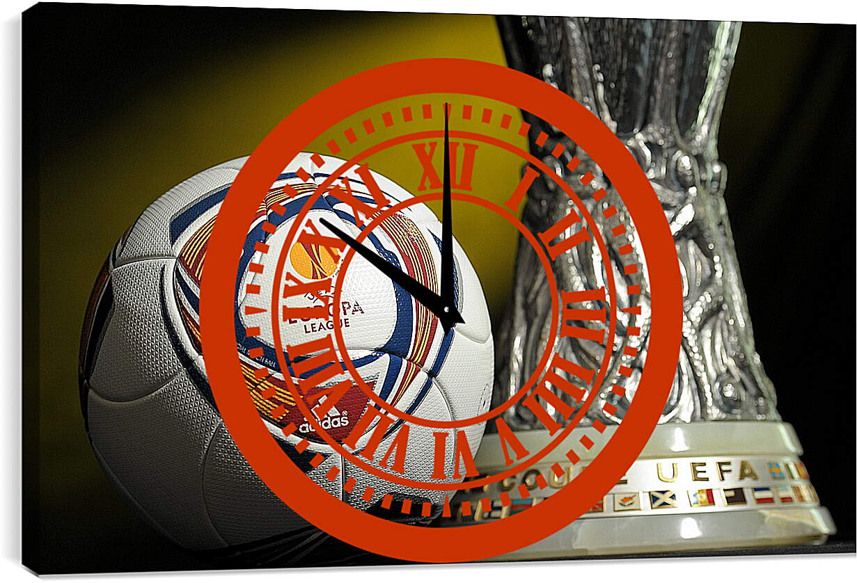 Часы картина - Мяч и кубок УЕФА