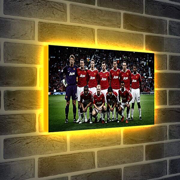 Лайтбокс световая панель - Фото перед матчем ФК Манчестер Юнайтед