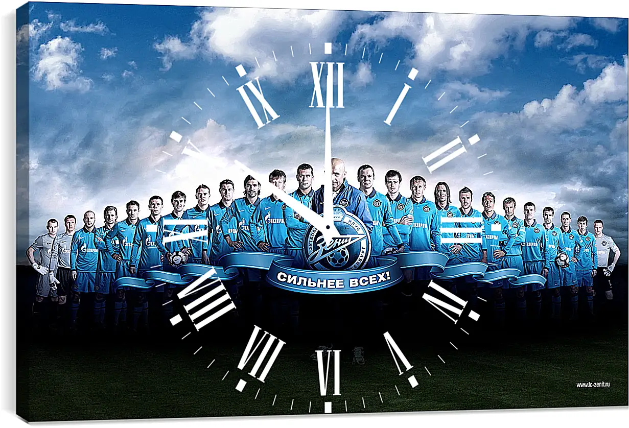 Часы картина - ФК Зенит Санкт-Петербург. FC Zenit St. Petersburg