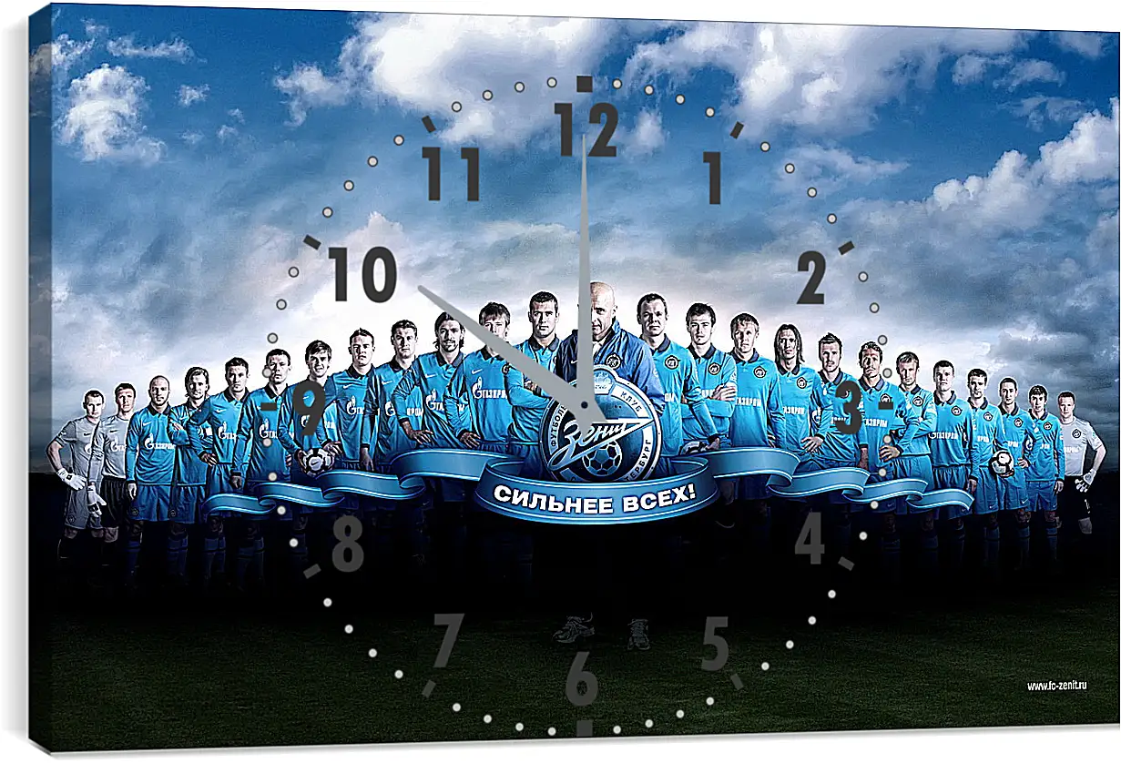 Часы картина - ФК Зенит Санкт-Петербург. FC Zenit St. Petersburg