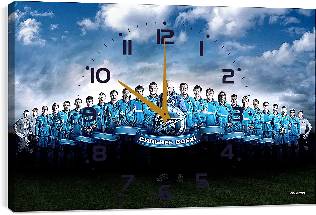 Часы картина - ФК Зенит Санкт-Петербург. FC Zenit St. Petersburg