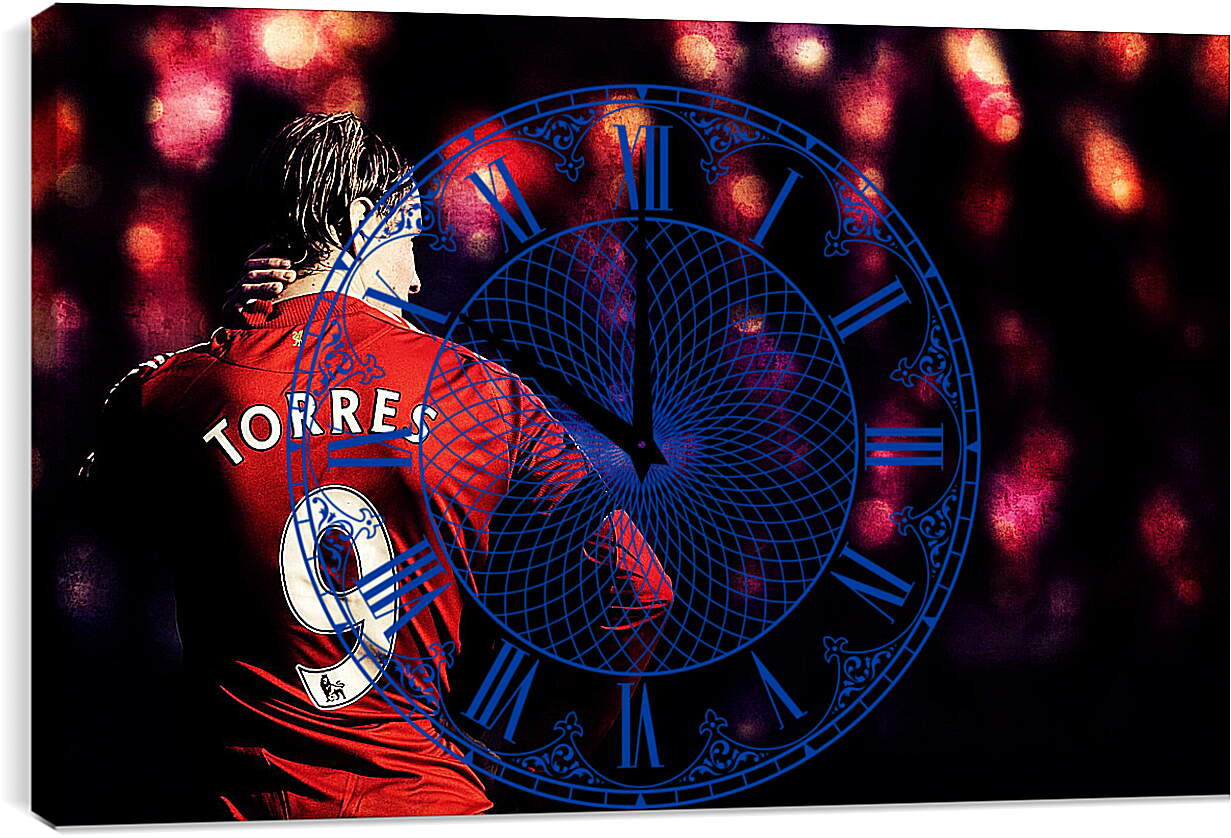 Часы картина - Фернандо Торрес. Ливерпуль.