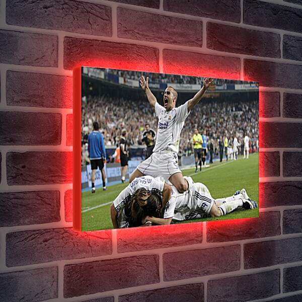 Лайтбокс световая панель - Куча мала игроков Реала Мадрида