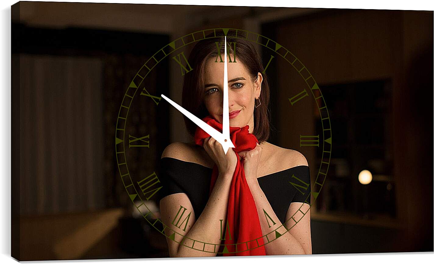 Часы картина - Ева Грин. Eva Green