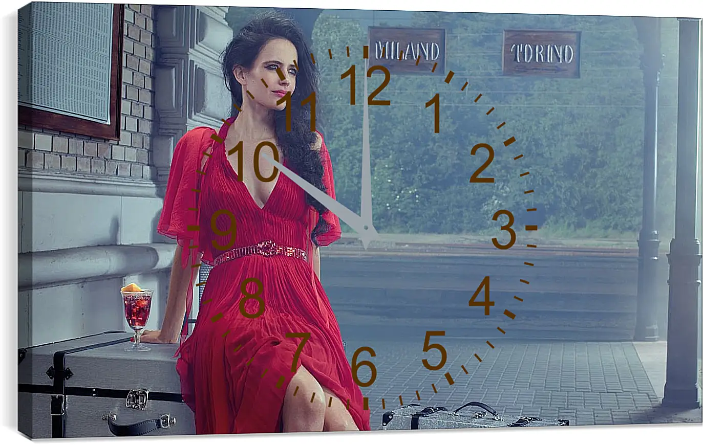 Часы картина - Ева Грин. Eva Green