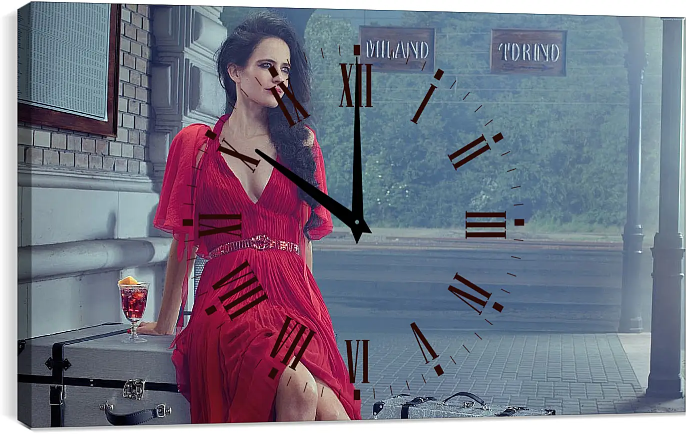 Часы картина - Ева Грин. Eva Green