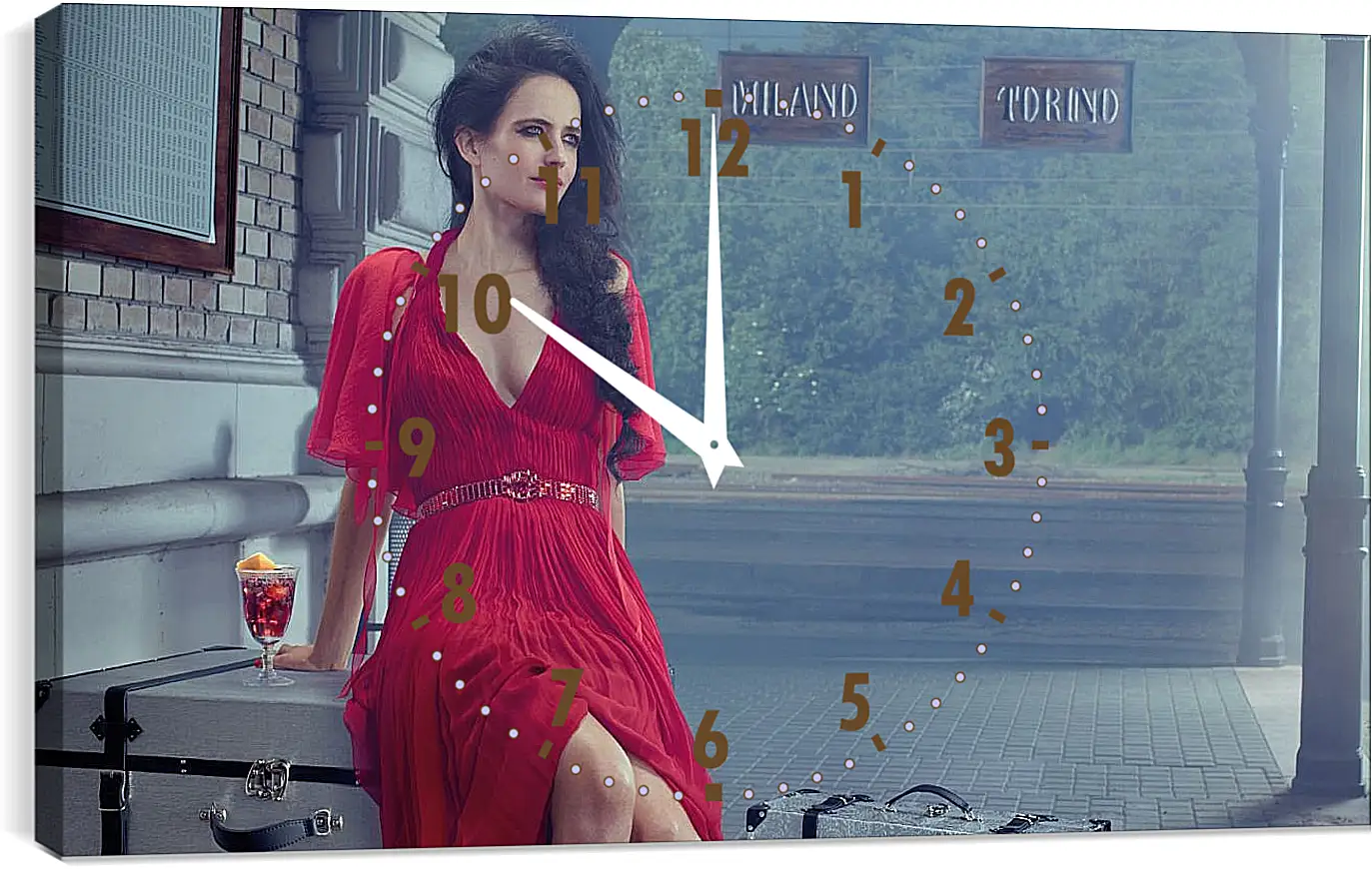 Часы картина - Ева Грин. Eva Green