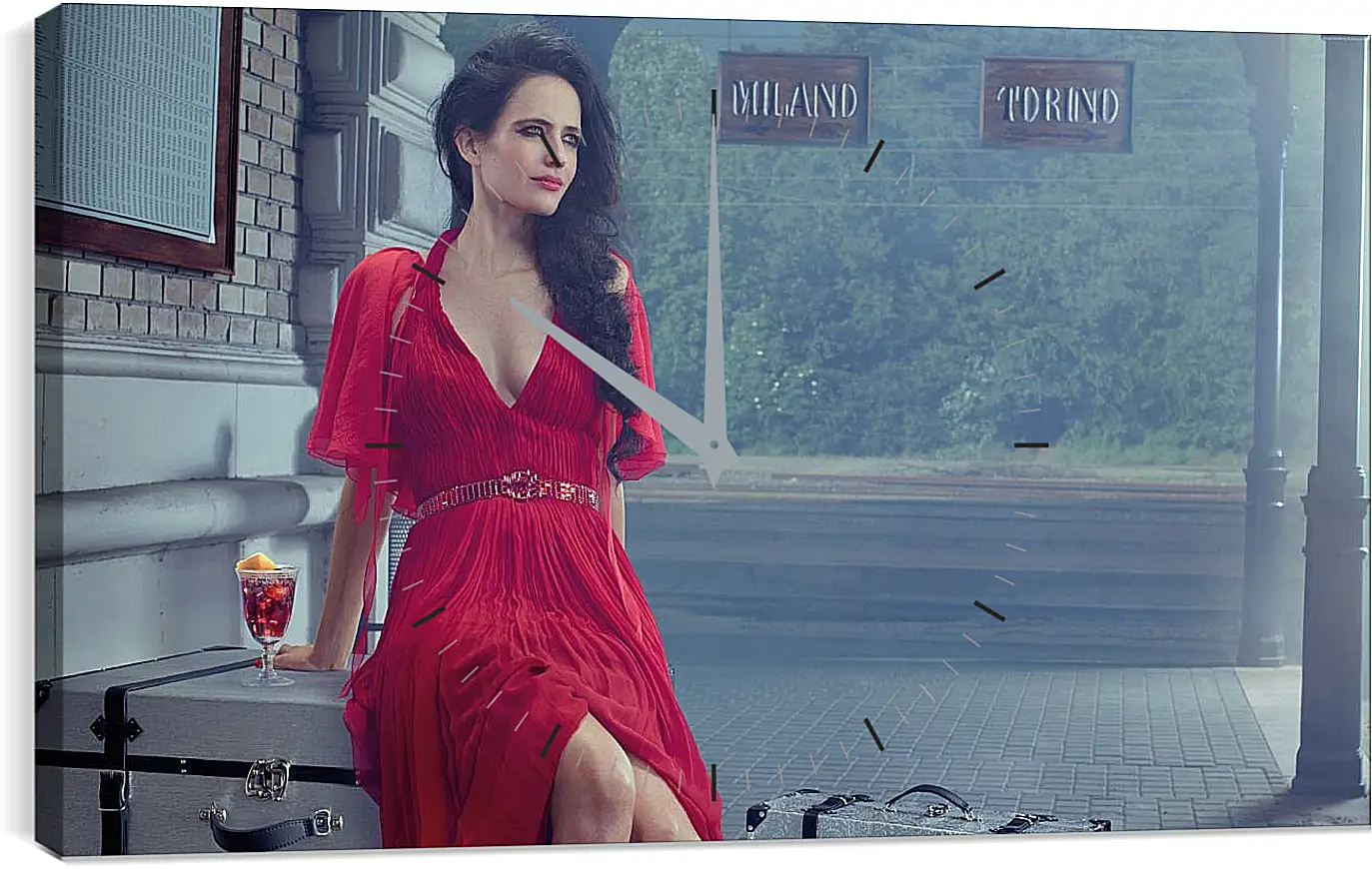 Часы картина - Ева Грин. Eva Green