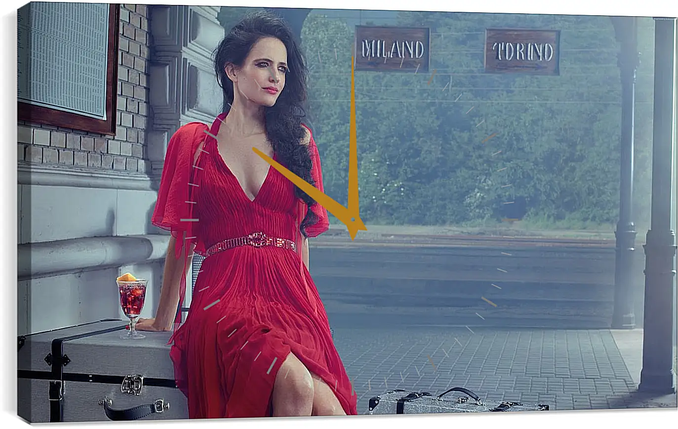 Часы картина - Ева Грин. Eva Green