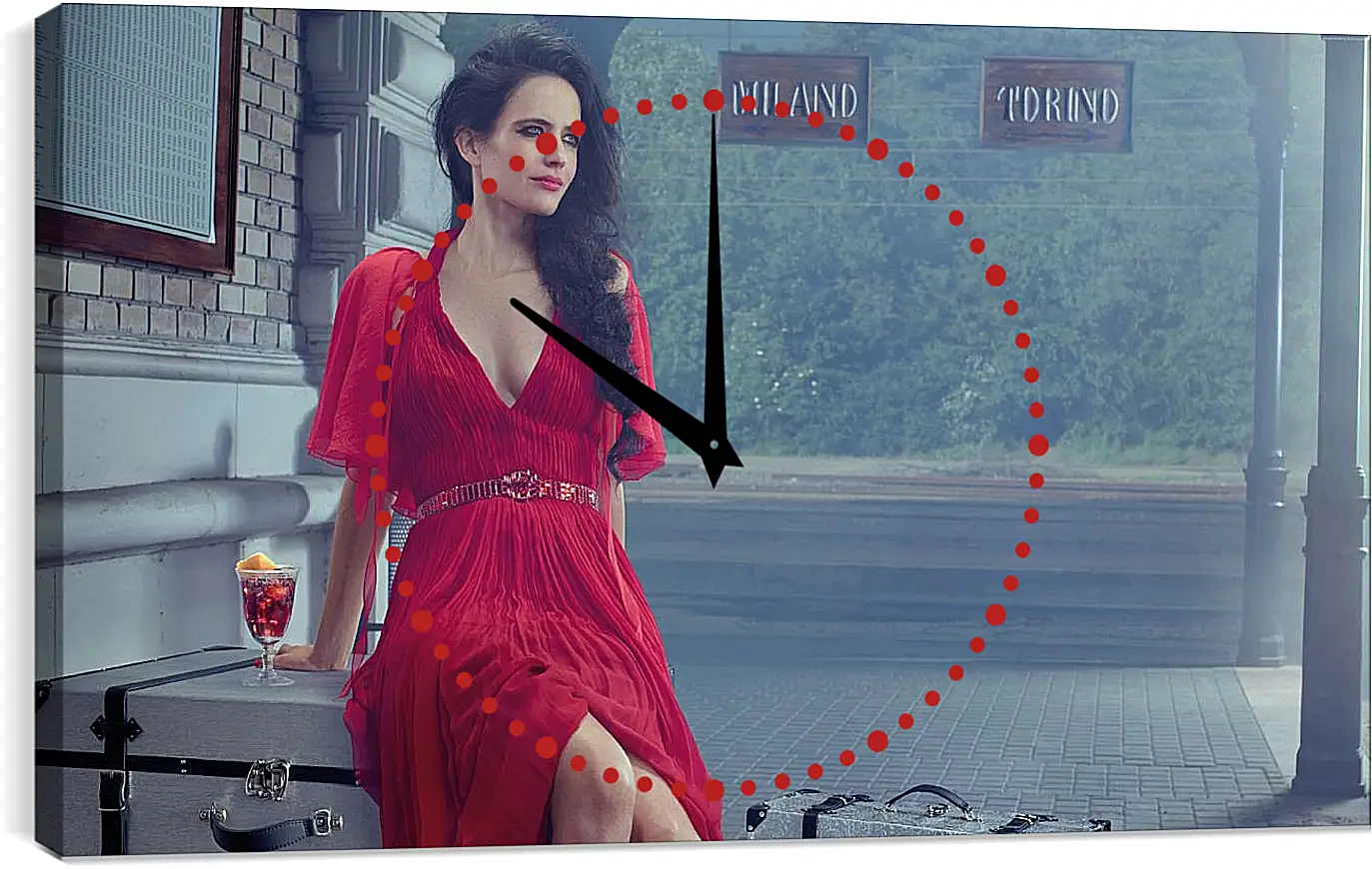 Часы картина - Ева Грин. Eva Green