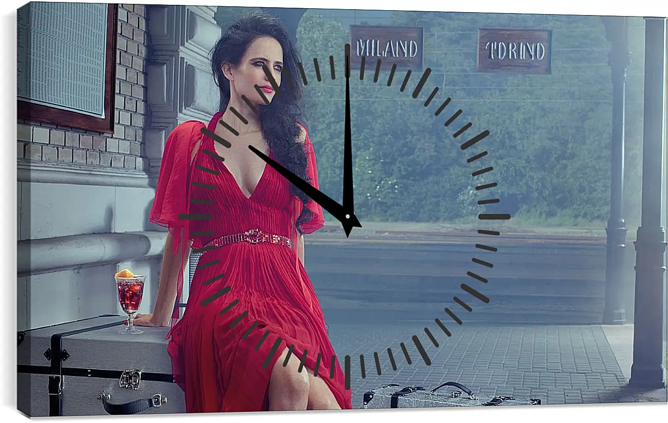 Часы картина - Ева Грин. Eva Green