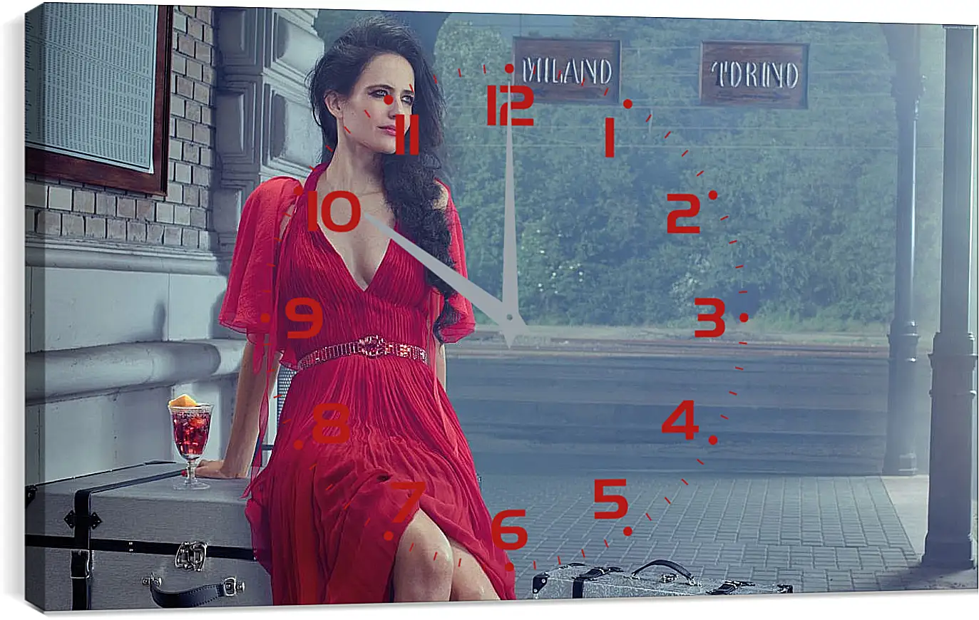 Часы картина - Ева Грин. Eva Green