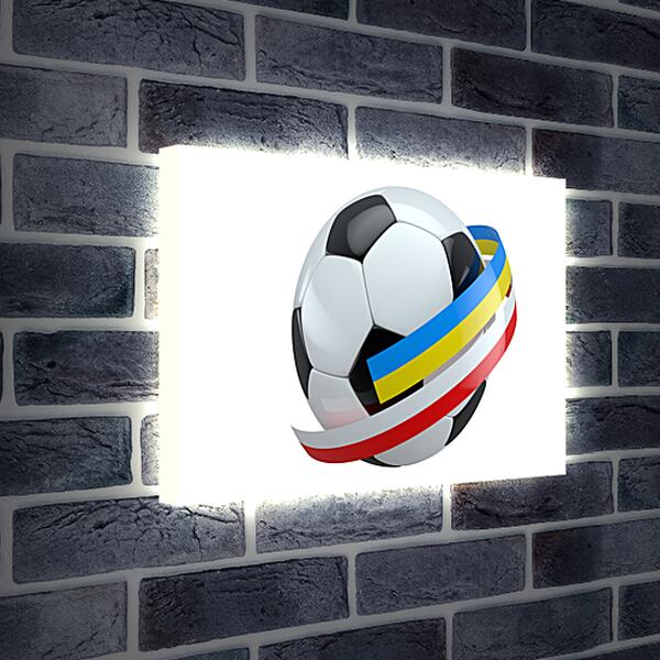Лайтбокс световая панель - Мяч на белом фоне