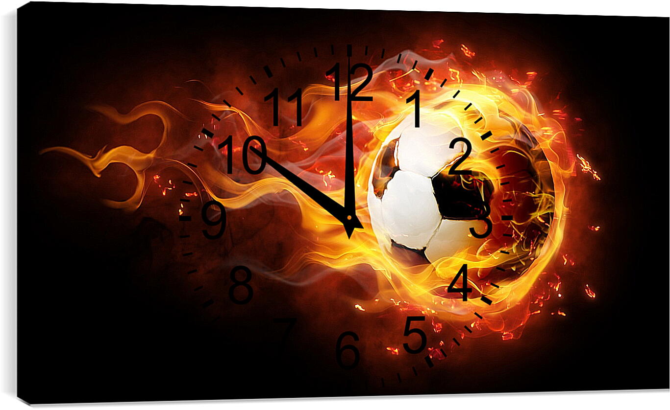 Часы картина - Огненный мяч