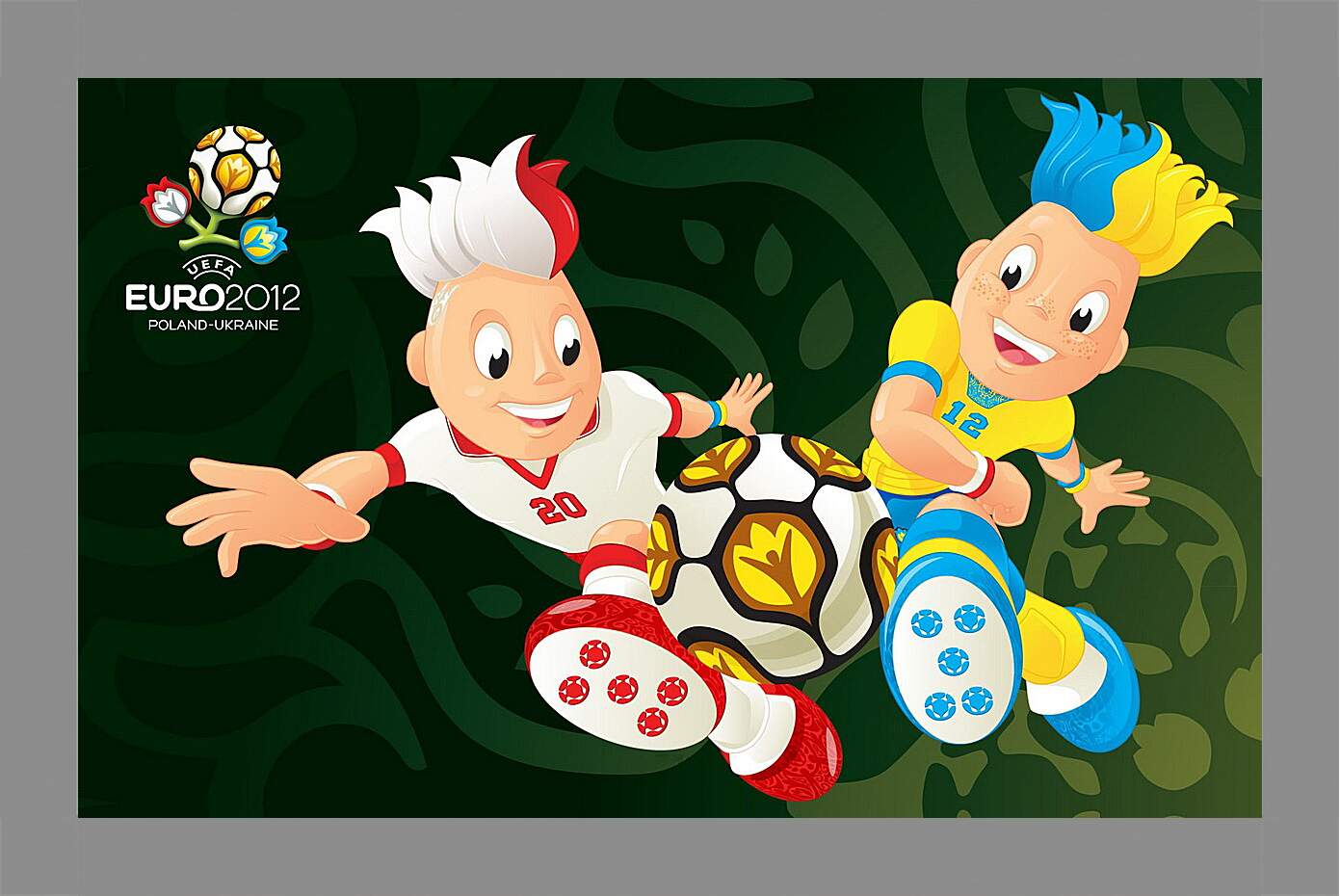Картина в раме - Талисманы Евро-2012 Славек и Славко