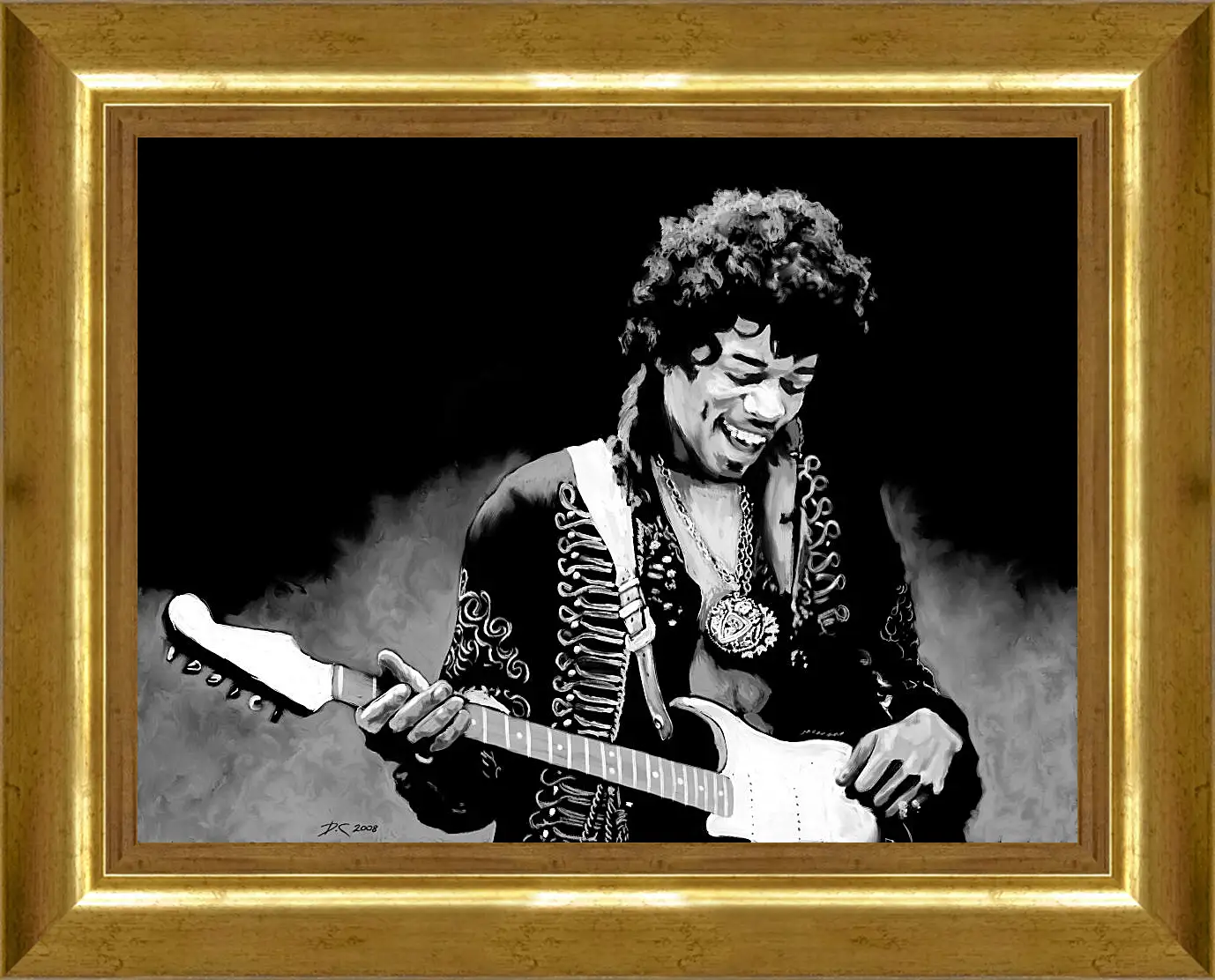 Картина в раме - Джими Хендрикс. Jimi Hendrix