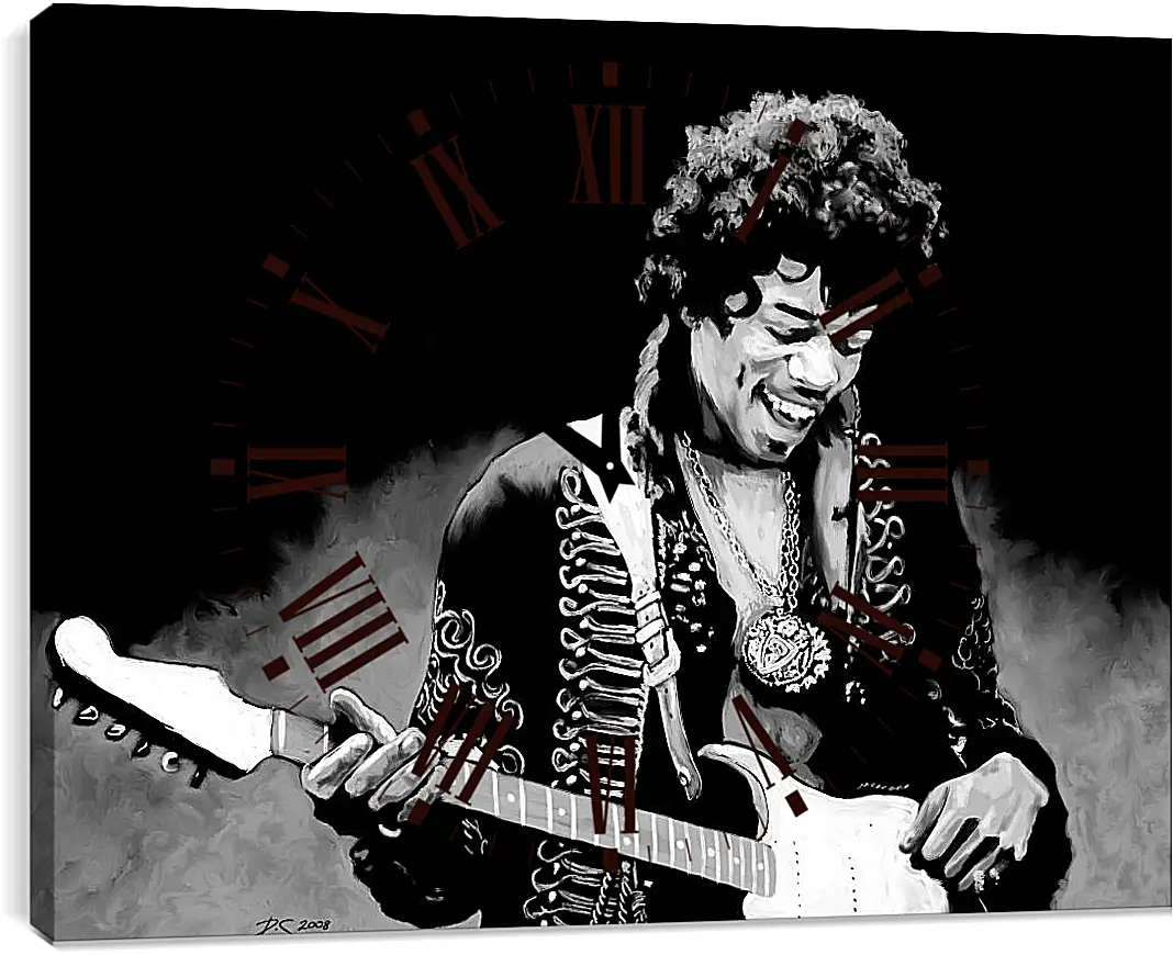 Часы картина - Джими Хендрикс. Jimi Hendrix