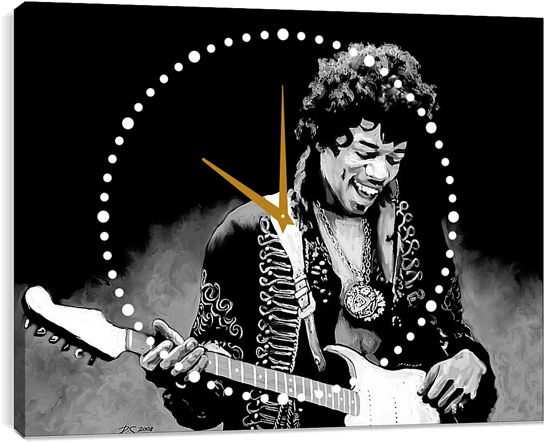 Часы картина - Джими Хендрикс. Jimi Hendrix