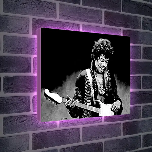 Лайтбокс световая панель - Джими Хендрикс. Jimi Hendrix