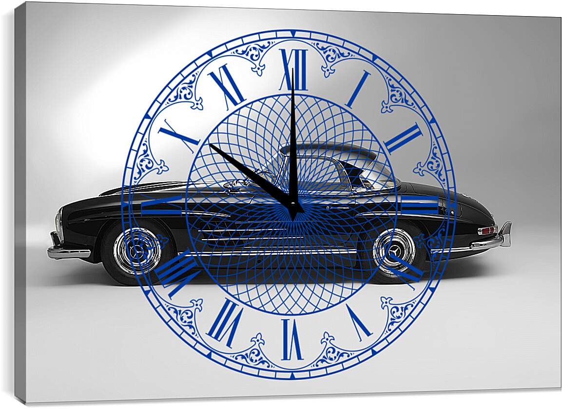 Часы картина - Мерседес (Mercedes-Benz-300-SL)