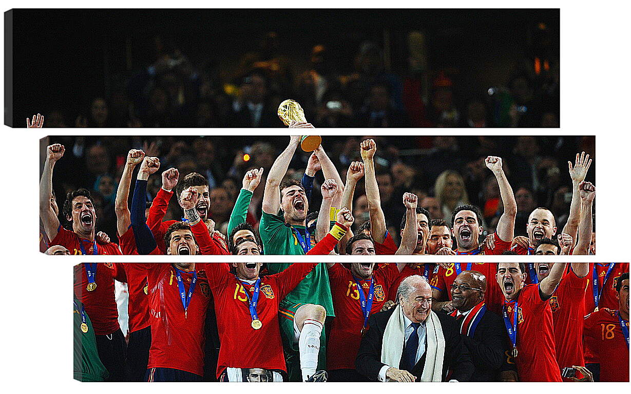 Модульная картина - Сборная Испании чемпионы мира по футболу