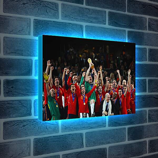 Лайтбокс световая панель - Сборная Испании чемпионы мира по футболу