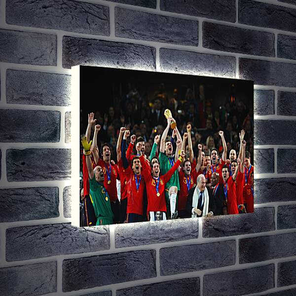Лайтбокс световая панель - Сборная Испании чемпионы мира по футболу