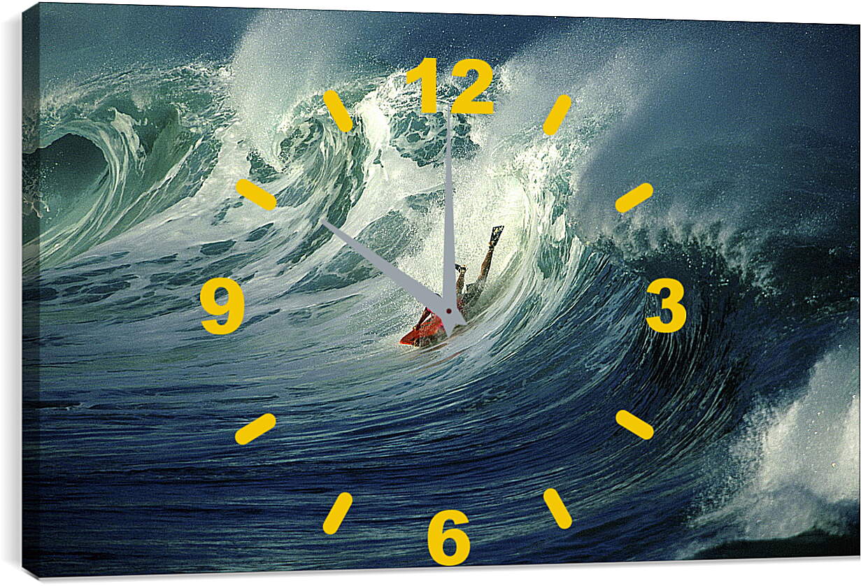 Часы картина - Отчаянный сёрфингист