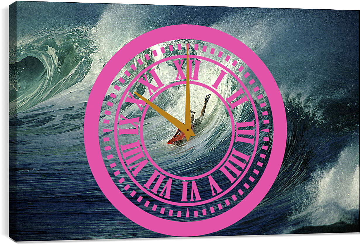 Часы картина - Отчаянный сёрфингист