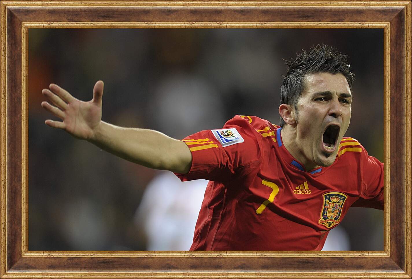 Картина в раме - Футболист. Сборная Испании.