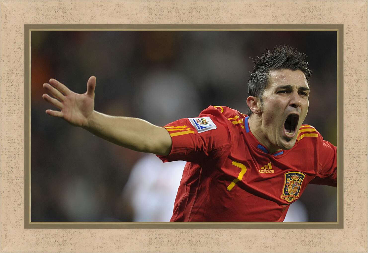 Картина в раме - Футболист. Сборная Испании.