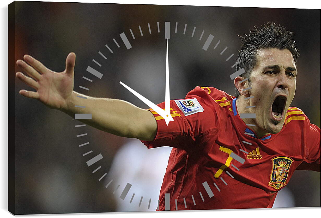 Часы картина - Футболист. Сборная Испании.