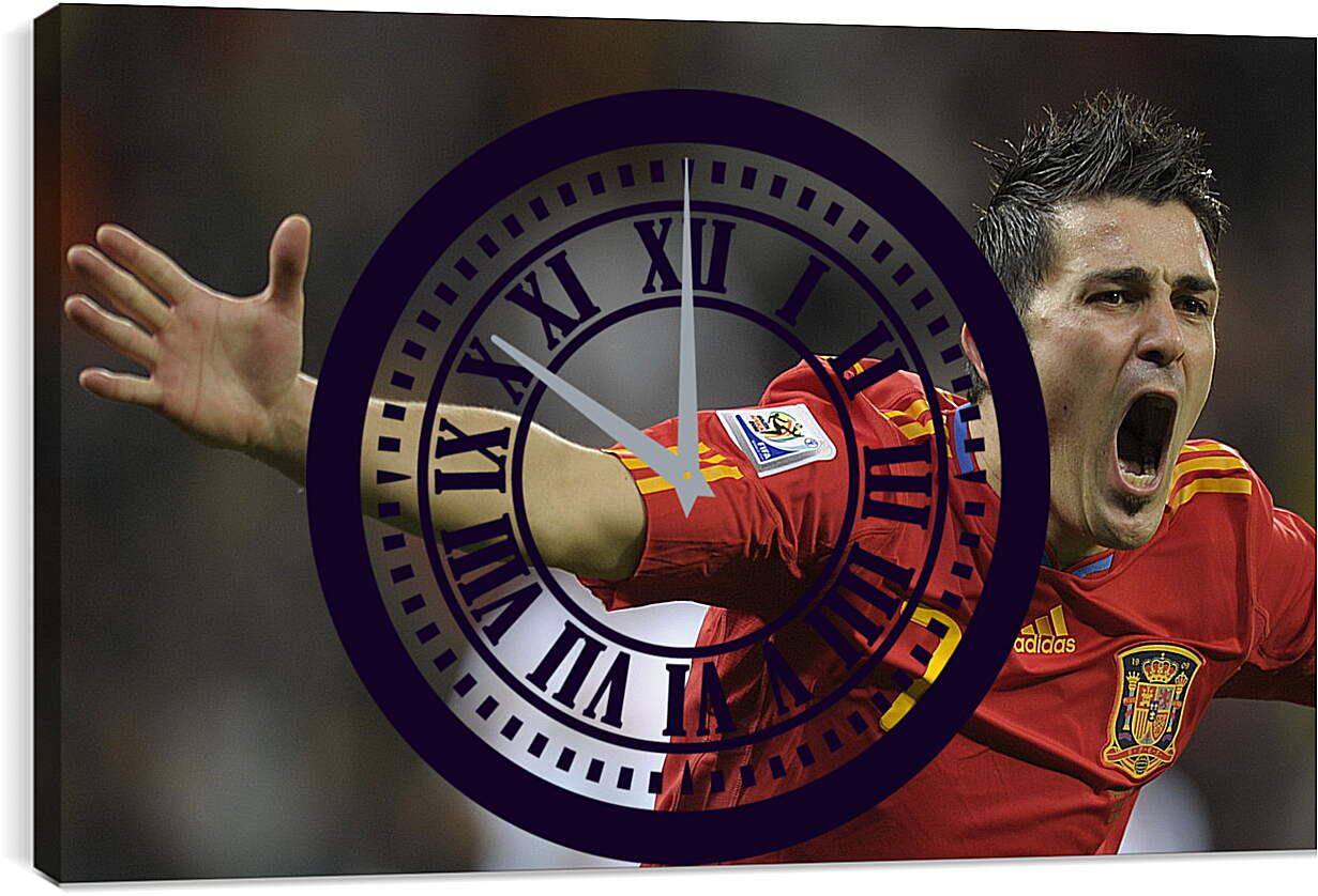 Часы картина - Футболист. Сборная Испании.
