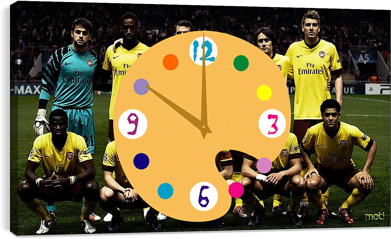 Часы картина - фото перед матчем ФК Арсенал