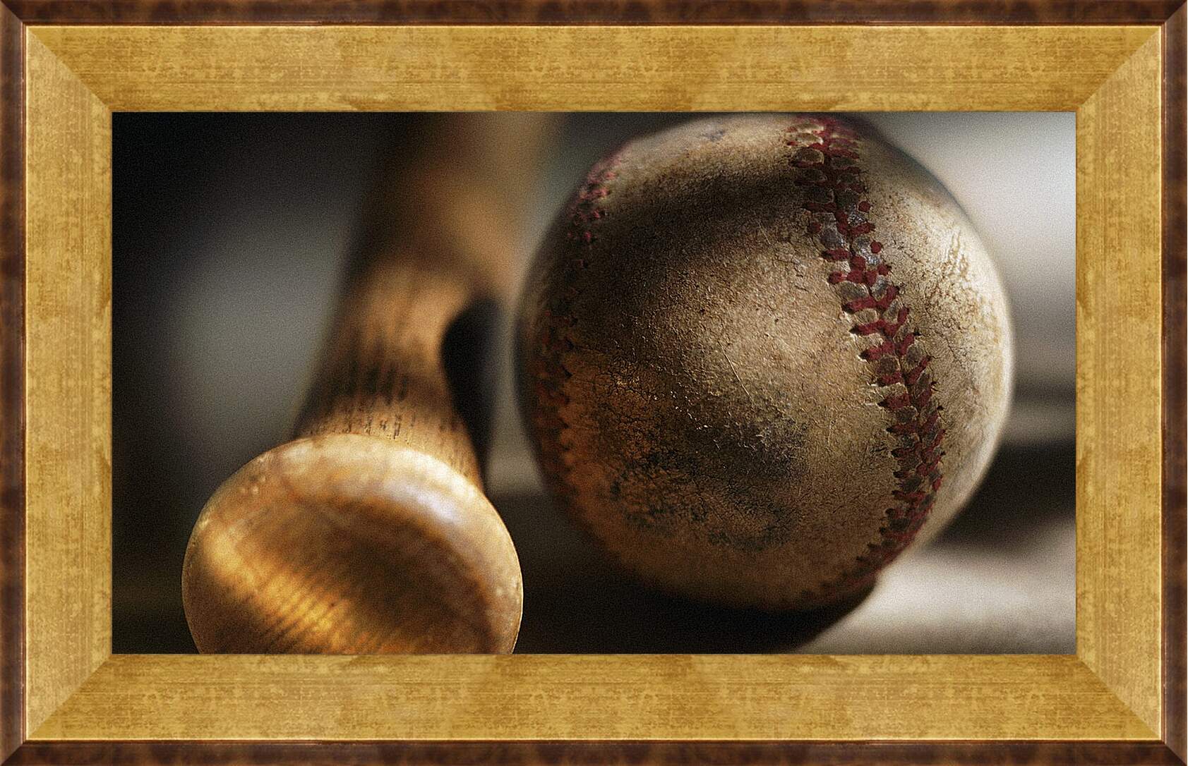 Картина в раме - Мяч. Бейсбол.