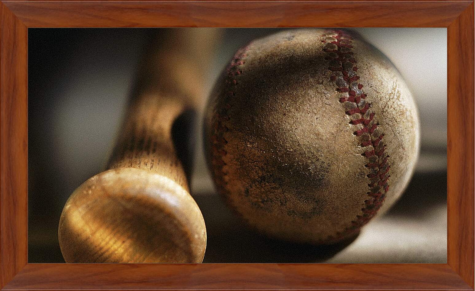 Картина в раме - Мяч. Бейсбол.