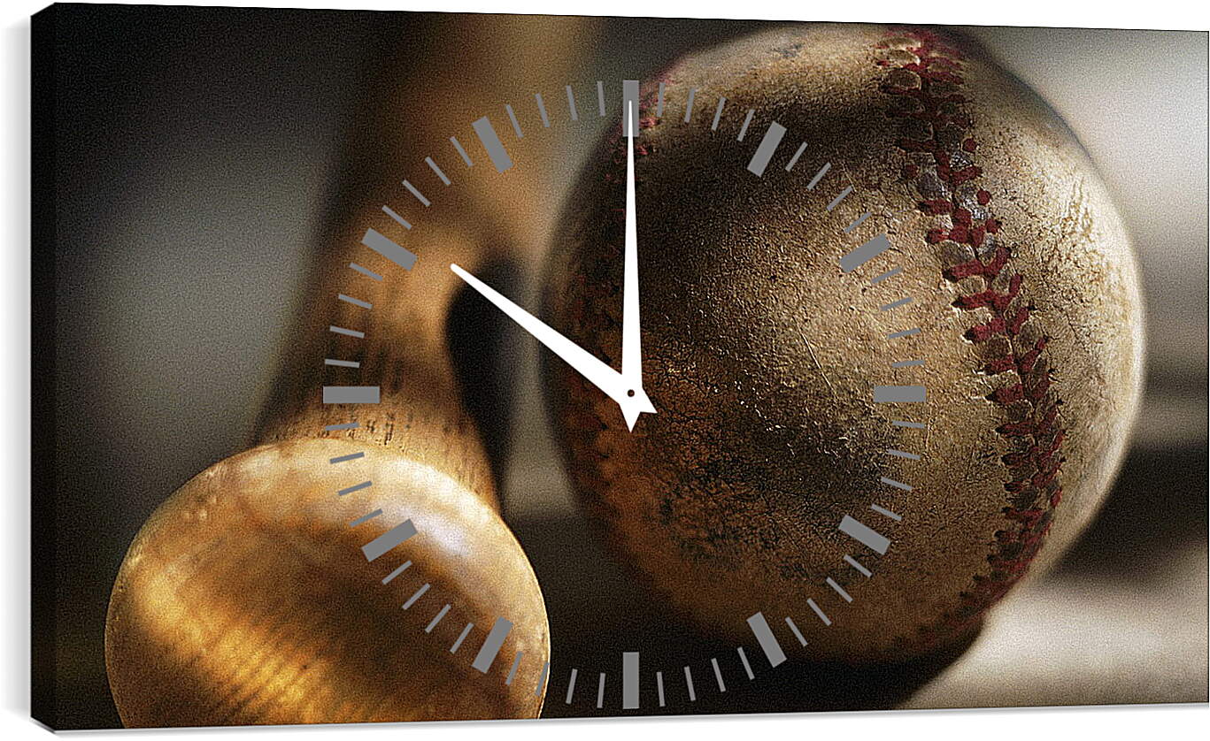 Часы картина - Мяч. Бейсбол.