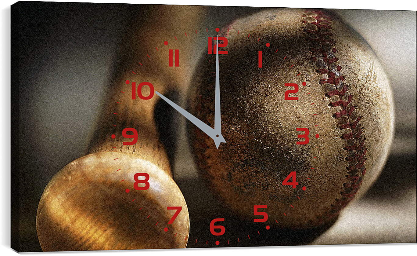 Часы картина - Мяч. Бейсбол.