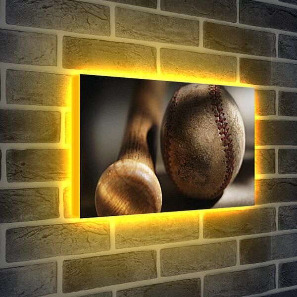 Лайтбокс световая панель - Мяч. Бейсбол.