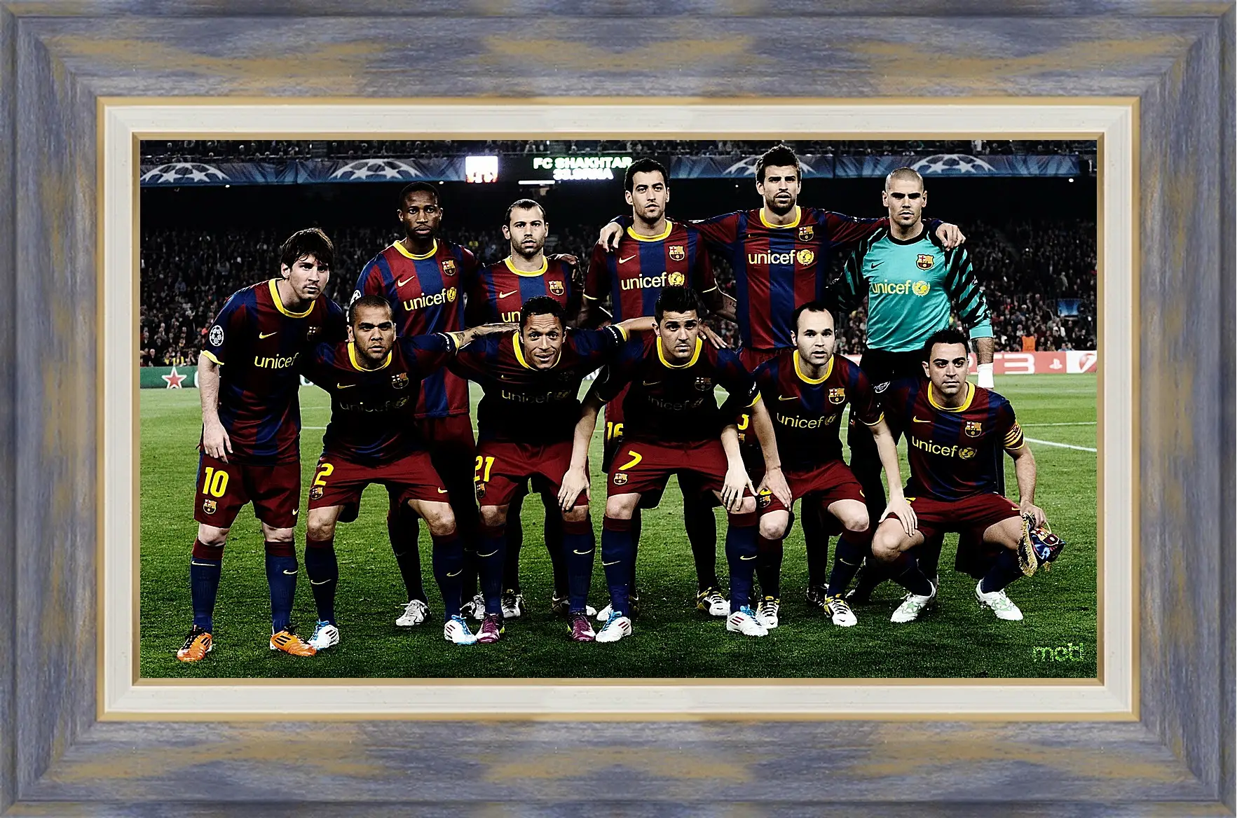 Картина в раме - Фото перед матчем ФК Барселона. FC Barcelona
