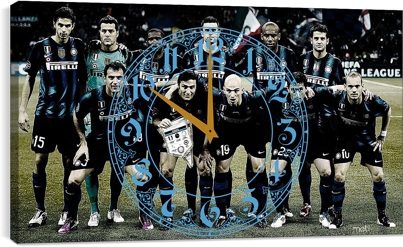 Часы картина - Фото перед матчем ФК Интер