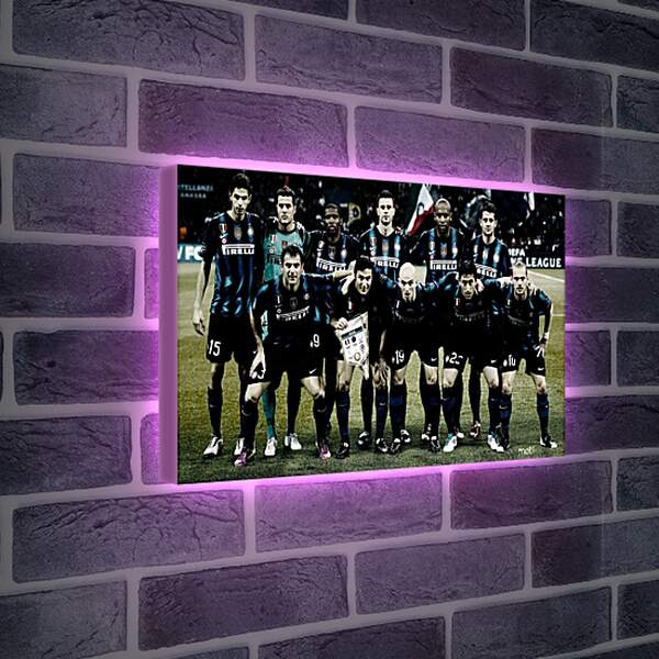 Лайтбокс световая панель - Фото перед матчем ФК Интер