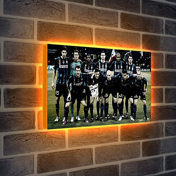 Лайтбокс световая панель - Фото перед матчем ФК Интер