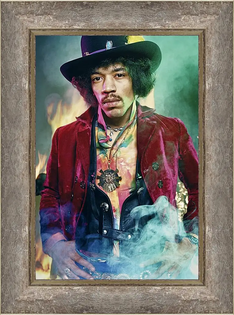 Картина в раме - Джими Хендрикс. Jimi Hendrix