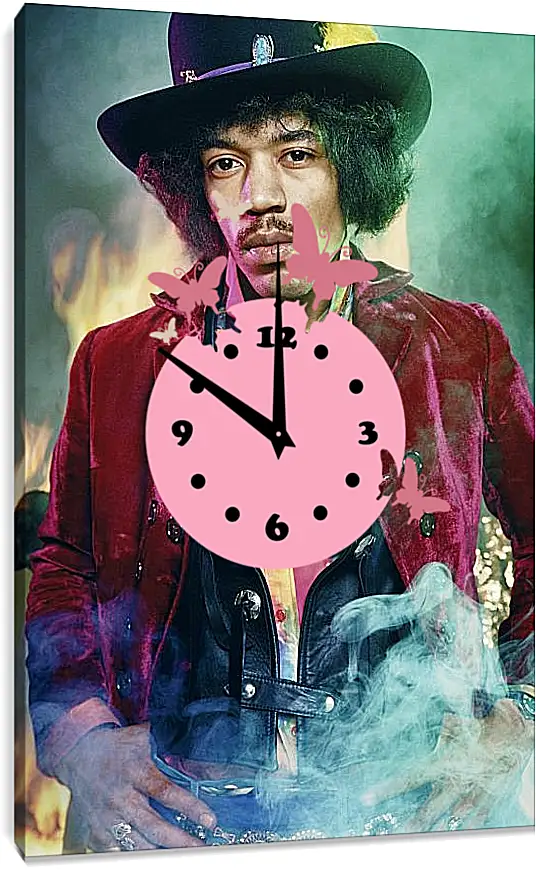 Часы картина - Джими Хендрикс. Jimi Hendrix